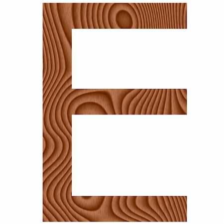 simsearch:400-05337894,k - Wooden letter E isolated in white Stock Photo - Budget Royalty-Free & Subscription, Code: 400-05337896
