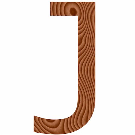 simsearch:400-05337894,k - Wooden Letter J isolated in white Stock Photo - Budget Royalty-Free & Subscription, Code: 400-05337899