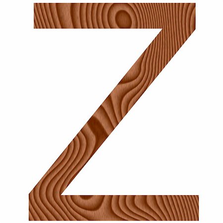 simsearch:400-05337894,k - Wooden letter Z isolated in white Stock Photo - Budget Royalty-Free & Subscription, Code: 400-05337908