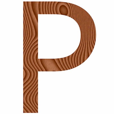 simsearch:400-05337894,k - Wooden Letter P isolated in white Stock Photo - Budget Royalty-Free & Subscription, Code: 400-05337903