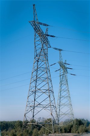 Pylon and transmission power line Photographie de stock - Aubaine LD & Abonnement, Code: 400-05338280