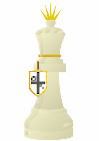 simsearch:640-02948137,k - Chessmen styled medieval knights. Illustration on a white background. Photographie de stock - Aubaine LD & Abonnement, Code: 400-05338349