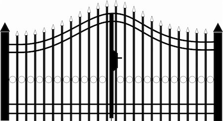 gate silhouette vector Stock Photo - Budget Royalty-Free & Subscription, Code: 400-05338387