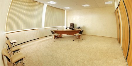 Wide angle panorama shot of the modern director's office Stock Photo - Budget Royalty-Free & Subscription, Code: 400-05338448