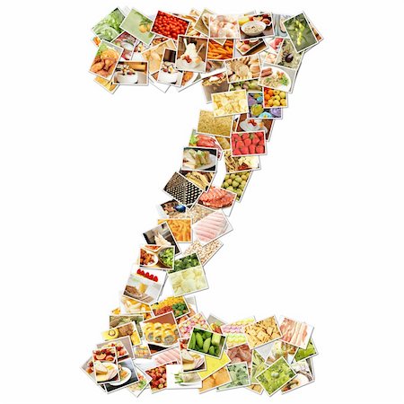 simsearch:400-05338667,k - Letter Z with Food Collage Concept Art Stock Photo - Budget Royalty-Free & Subscription, Code: 400-05338669
