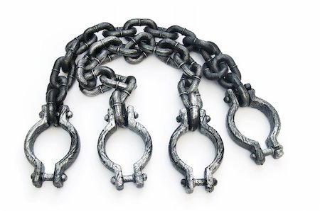 simsearch:400-04300810,k - Metal shackles isolated on the white background Photographie de stock - Aubaine LD & Abonnement, Code: 400-05338802