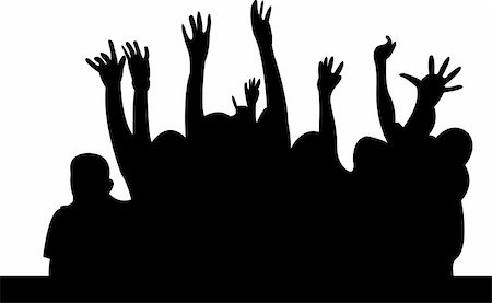 paunovic (artist) - crowd silhouette - vector Stockbilder - Microstock & Abonnement, Bildnummer: 400-05338951