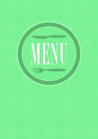 simsearch:400-04393497,k - Menu Card Design - Menu Sign and Pattern in Shades of Green Stock Photo - Budget Royalty-Free & Subscription, Code: 400-05339061