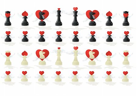 simsearch:400-04394601,k - Abstract chess pieces. Illustration on a white background. Foto de stock - Royalty-Free Super Valor e Assinatura, Número: 400-05339164