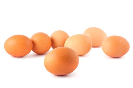 simsearch:400-04506882,k - Group of brown eggs isolated on white background Foto de stock - Super Valor sin royalties y Suscripción, Código: 400-05339318