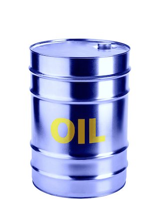 barrel of oil by blue reflected  on a white background Fotografie stock - Microstock e Abbonamento, Codice: 400-05339513