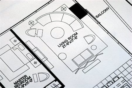 simsearch:400-07248924,k - A floor plan focused on the living room and balcony Foto de stock - Super Valor sin royalties y Suscripción, Código: 400-05339525