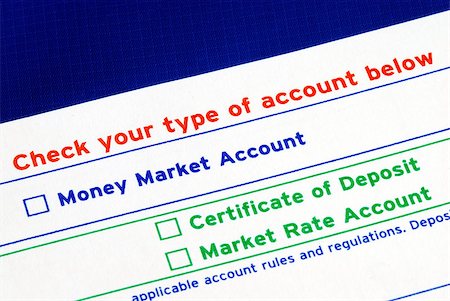 Select your bank account in the deposit slip Stock Photo - Budget Royalty-Free & Subscription, Code: 400-05339650