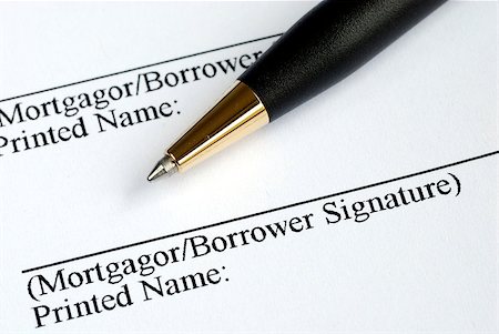 Sign your name here on the mortgage application Stock Photo - Budget Royalty-Free & Subscription, Code: 400-05339727