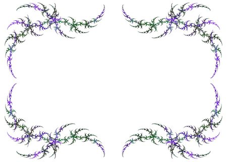 simsearch:400-04857757,k - Mardi Gras colored fractal frame with green and purple over a white copy space. Foto de stock - Super Valor sin royalties y Suscripción, Código: 400-05330022