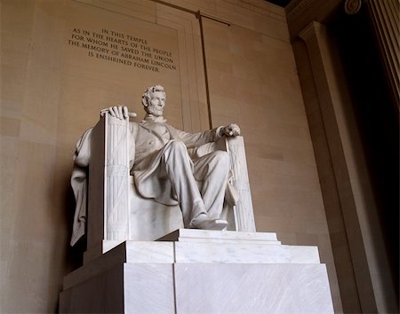 Statue of Abraham Lincoln in the Lincoln Memorial in Washington DC. Photographie de stock - Aubaine LD & Abonnement, Code: 400-05330054