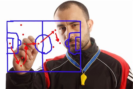 simsearch:400-06875366,k - soccer manager drawing a tactical plan Photographie de stock - Aubaine LD & Abonnement, Code: 400-05330055