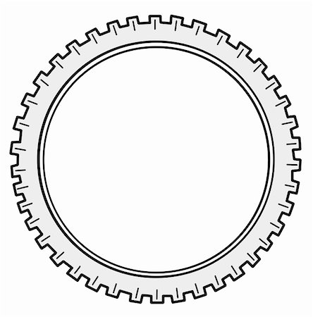 vector silhouette cogwheel on white background Stock Photo - Budget Royalty-Free & Subscription, Code: 400-05330471