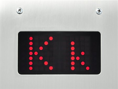 simsearch:600-00173811,k - monitor show alphabet k in elevator Stock Photo - Budget Royalty-Free & Subscription, Code: 400-05330804