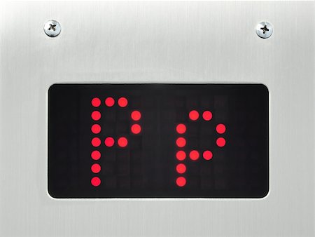p - monitor show alphabet p in elevator Stock Photo - Budget Royalty-Free & Subscription, Code: 400-05330810