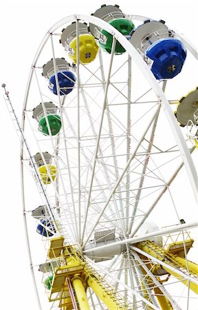 family in merry go round - Observation Wheel on white Stock Photo - Budget Royalty-Free & Subscription, Code: 400-05330934