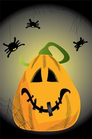 simsearch:400-04236303,k - Halloween vector illustration (silhouettes in the moonlight) Fotografie stock - Microstock e Abbonamento, Codice: 400-05331137