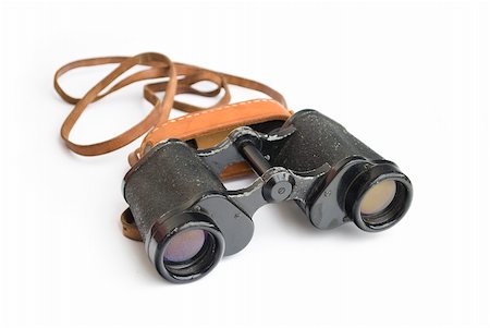 simsearch:400-04685090,k - old vintage binoculars isolated on white background Foto de stock - Royalty-Free Super Valor e Assinatura, Número: 400-05331291