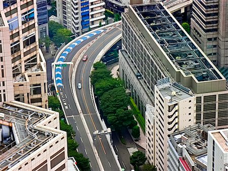 Tokyo overhead Highway in the middle of downtown Stock Photo - Budget Royalty-Free & Subscription, Code: 400-05331676