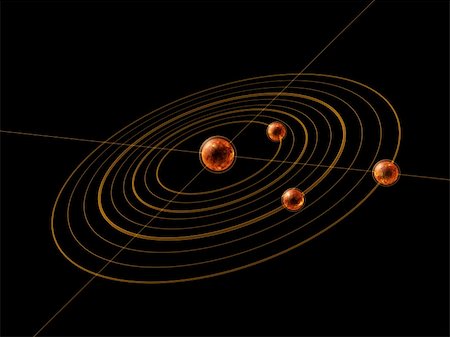 sgame (artist) - fire planets with orbits in dark space Photographie de stock - Aubaine LD & Abonnement, Code: 400-05331962