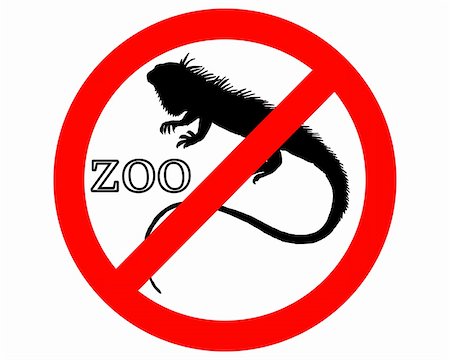 simsearch:400-05329148,k - Iguana in zoo prohibited Photographie de stock - Aubaine LD & Abonnement, Code: 400-05332147