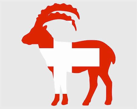 simsearch:400-05321950,k - Flag of Switzerland with capricorn Photographie de stock - Aubaine LD & Abonnement, Code: 400-05332214