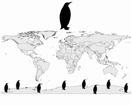 Emperor penguin range Stock Photo - Budget Royalty-Free & Subscription, Code: 400-05332243