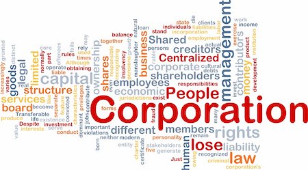 Background concept wordcloud illustration of corporation Photographie de stock - Aubaine LD & Abonnement, Code: 400-05332325