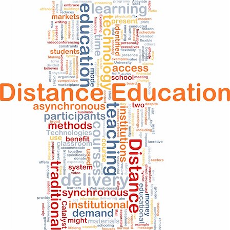 Background concept wordcloud illustration of distance education Photographie de stock - Aubaine LD & Abonnement, Code: 400-05332328