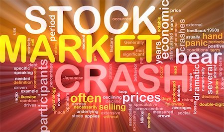 simsearch:400-07916756,k - Background concept wordcloud illustration of stock market crash  glowing light Photographie de stock - Aubaine LD & Abonnement, Code: 400-05332359