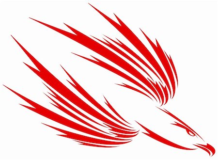 falcon bird symbol wings - Eagle symbol isolated on white for design - also as emblem or logo Stock Photo - Budget Royalty-Free & Subscription, Code: 400-05332789