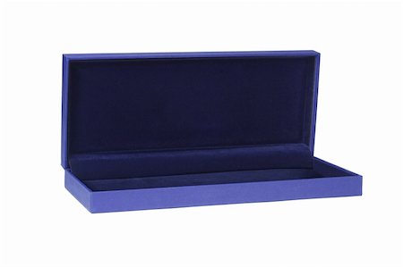 simsearch:400-06359368,k - Open empty blue rectangular shape gift box on white background Foto de stock - Super Valor sin royalties y Suscripción, Código: 400-05333223