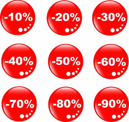 discount label button set of different form web glass icon Photographie de stock - Aubaine LD & Abonnement, Code: 400-05333734