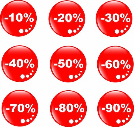 simsearch:400-05066572,k - discount label button set of different form web glass icon Foto de stock - Royalty-Free Super Valor e Assinatura, Número: 400-05333734