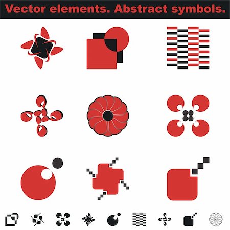 simsearch:400-08187507,k - Abstract symbols. Business logo templates Stock Photo - Budget Royalty-Free & Subscription, Code: 400-05333894