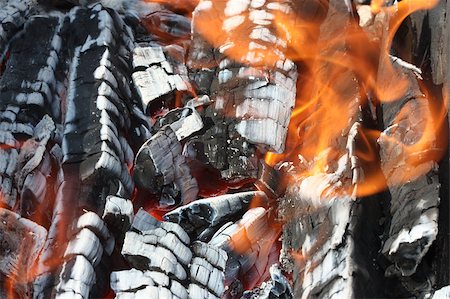 firewood leaving black coals Stock Photo - Budget Royalty-Free & Subscription, Code: 400-05344682