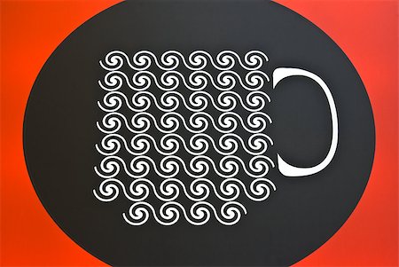 simsearch:400-04391001,k - cup icons line art  on  black and red background Foto de stock - Royalty-Free Super Valor e Assinatura, Número: 400-05344736