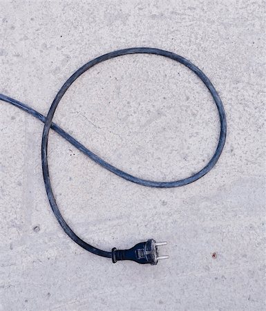 prong - black electrical cable with plug Stock Photo - Budget Royalty-Free & Subscription, Code: 400-05344823