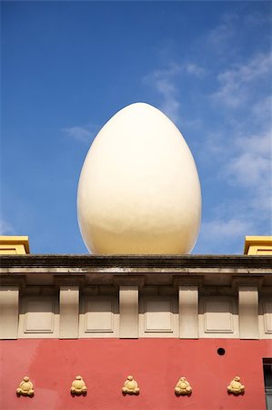 public outdoor sculptures of Dali in Figueres village at Girona Catalonia Spain Stock Photo - Budget Royalty-Free & Subscription, Code: 400-05345192