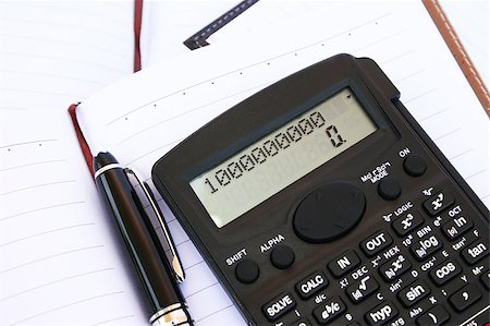 subtracting - Calculator with one million, pen and notebook. Stock Photo - Budget Royalty-Free & Subscription, Code: 400-05345352