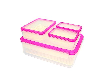 Plastic food storage container isolated on white background. Stock Photo - Budget Royalty-Free & Subscription, Code: 400-05345383