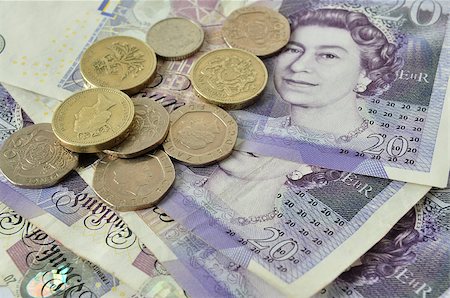 piles of cash pounds - British currency coins and notes mixed together Stock Photo - Budget Royalty-Free & Subscription, Code: 400-05345529