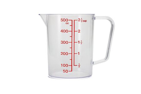 simsearch:400-06914719,k - Plastic kitchen measuring cup on white background Stock Photo - Budget Royalty-Free & Subscription, Code: 400-05345534