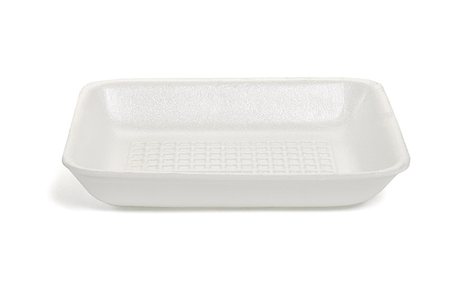 poliestireno - Empty rectangle shape Styrofoam food tray isolated on white background Foto de stock - Super Valor sin royalties y Suscripción, Código: 400-05345536