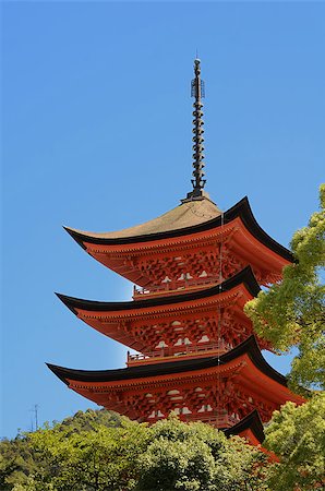 Pagoda at Miyajima, Japan. Stock Photo - Budget Royalty-Free & Subscription, Code: 400-05345773